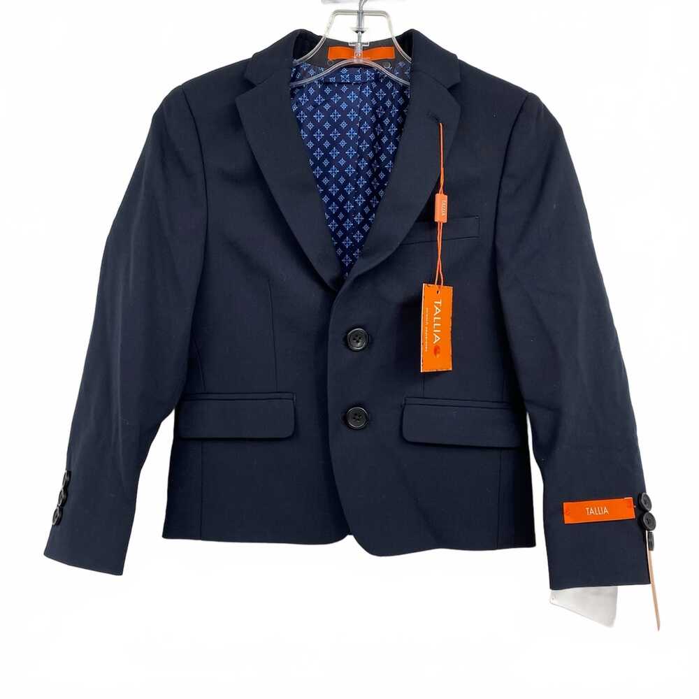 Tallia Navy Blue Blazer | Wool-Polyester Boys 4 Regular
